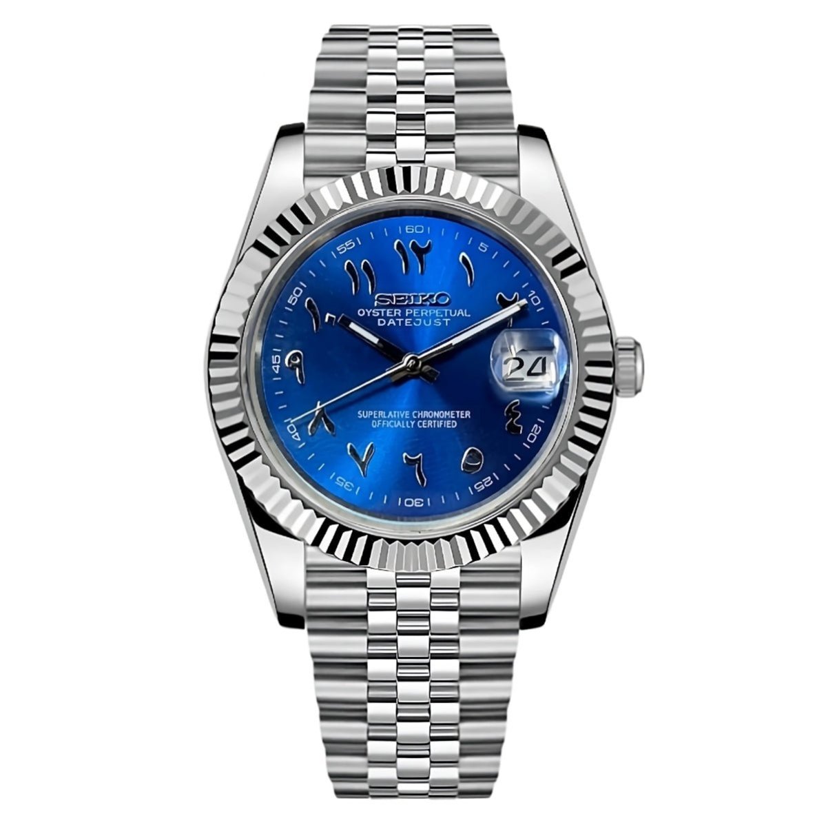 Datejust Mod "Blue Arabic" Watch - Medford Mods