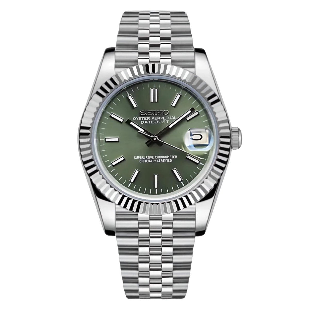 Datejust Mod "Mint Green" Watch - Medford Mods