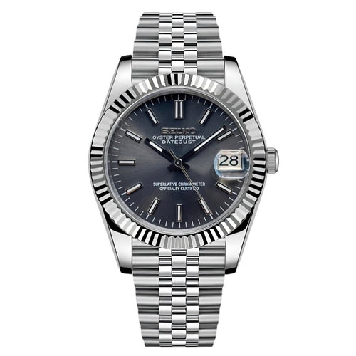 Datejust Mod "Rhodium" Watch - Medford Mods