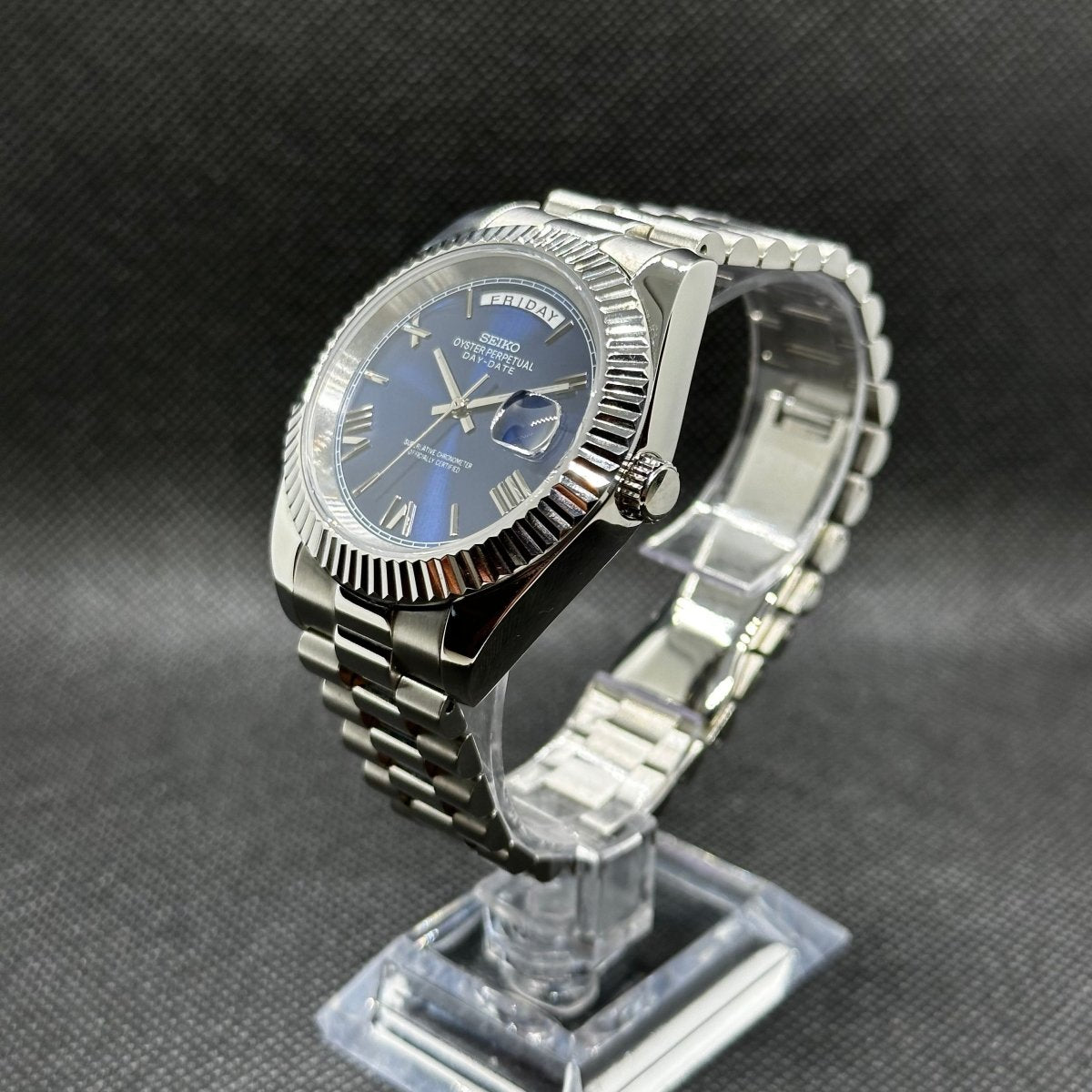 Day - Date Mod "Blue Roman" Watch - Medford Mods