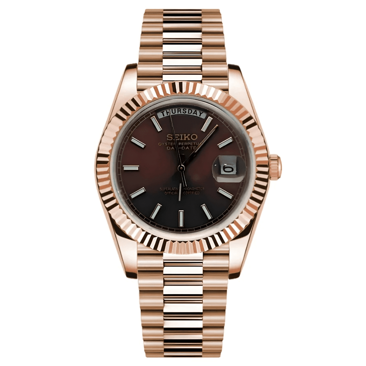 Day - Date Mod "Chocolate" Watch - Medford Mods