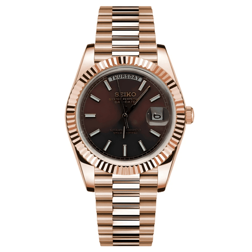 Day - Date Mod "Chocolate" Watch - Medford Mods