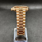 Day - Date Mod "Rose Gold/Green" Watch - Medford Mods