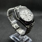 Day - Date Mod "White Roman" Watch - Medford Mods