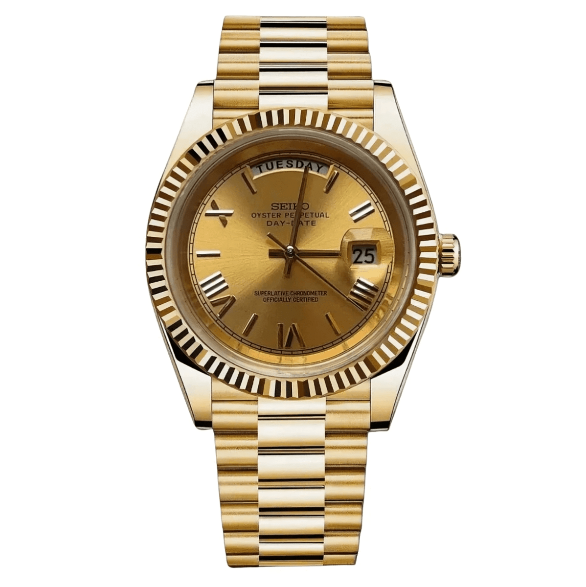 Day - Date Mod "Yellow Gold" Watch - Medford Mods