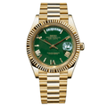 Day - Date Mod "Yellow Gold/Green" Watch - Medford Mods