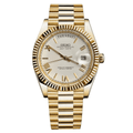 Day - Date Mod "Yellow Gold/White Roman" Watch - Medford Mods