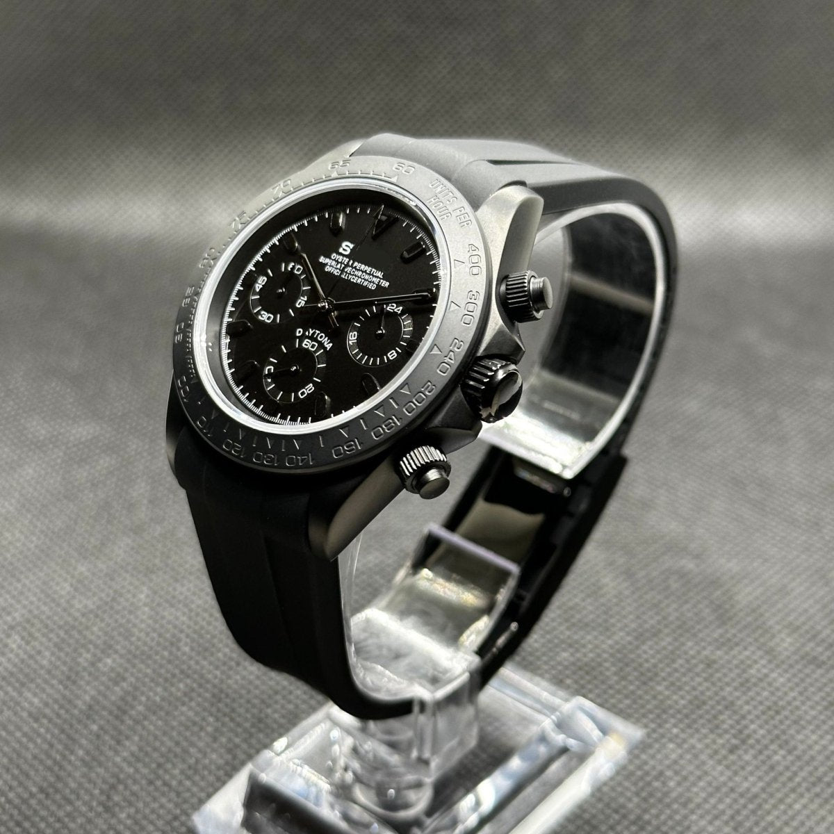 Daytona Mod "Matte Black" Chronograph Watch - Medford Mods