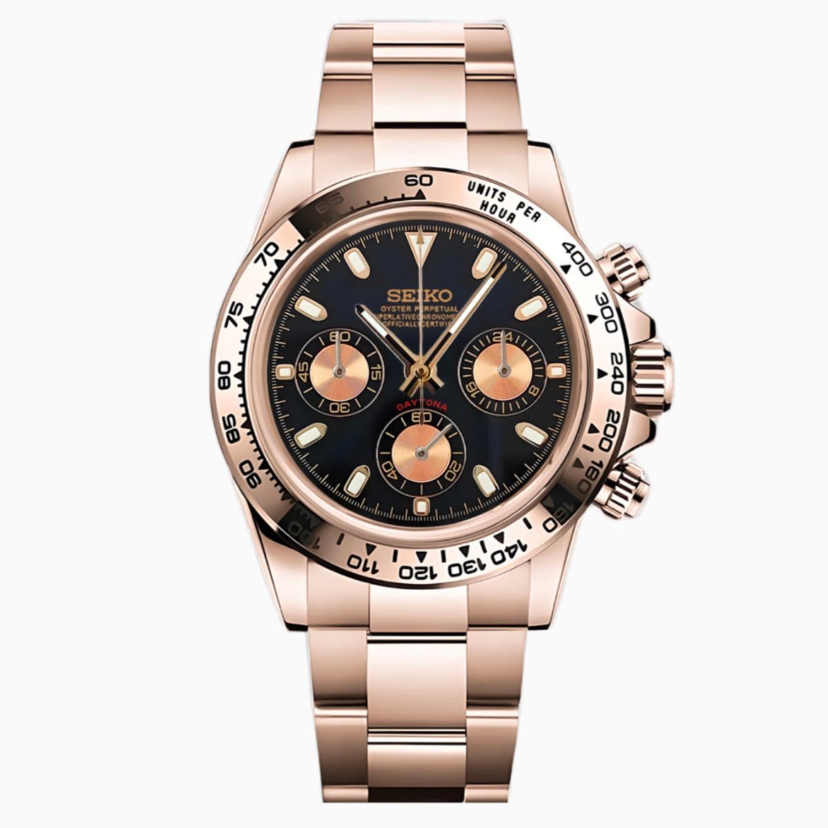 Daytona Mod "Rose Gold” Chronograph Watch - Medford Mods