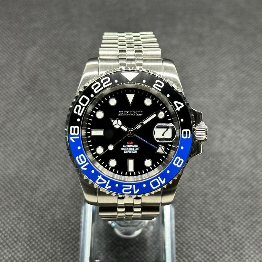 GMT Mod "Batgirl" Dive Watch (Metallic Logo) - Medford Mods
