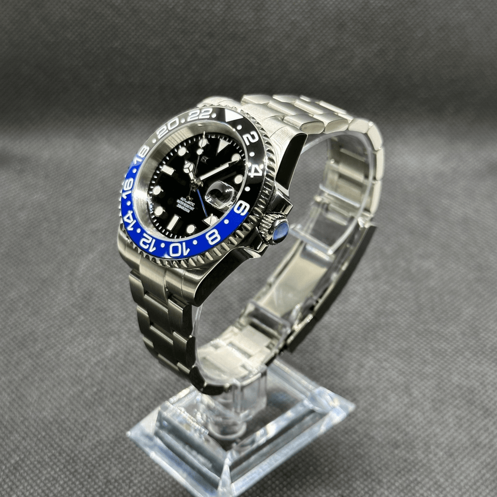 GMT Mod "Batman" Dive Watch (Metallic Logo) - Medford Mods