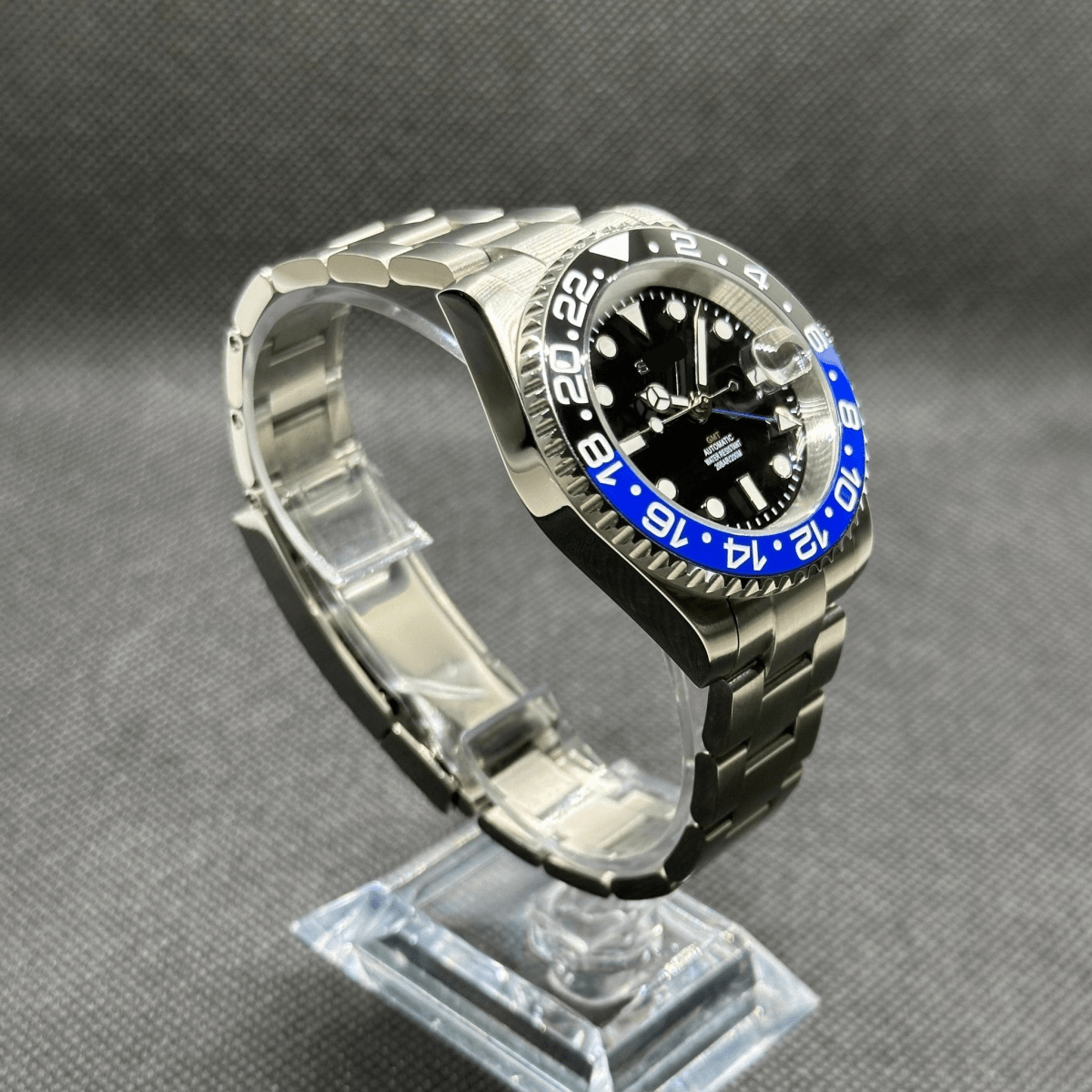 GMT Mod "Batman" Dive Watch (Metallic Logo) - Medford Mods
