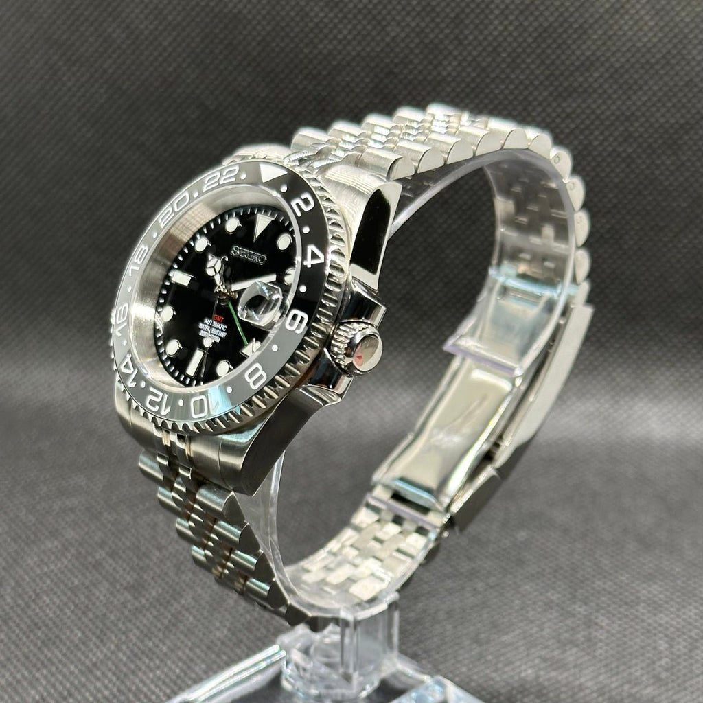 GMT Mod "Bruce Wayne" Watch (Metallic Logo) - Medford Mods