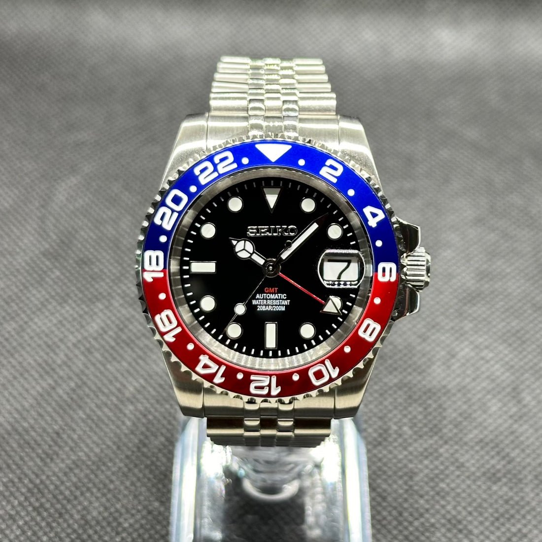 GMT Mod "Pepsi" Watch (Metallic Logo) - Medford Mods