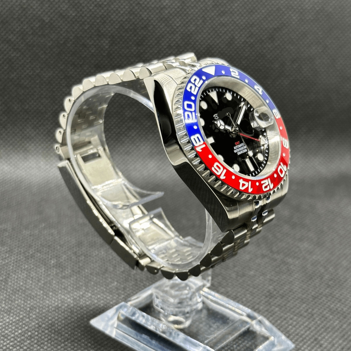 GMT Mod "Pepsi" Watch (Metallic Logo) - Medford Mods