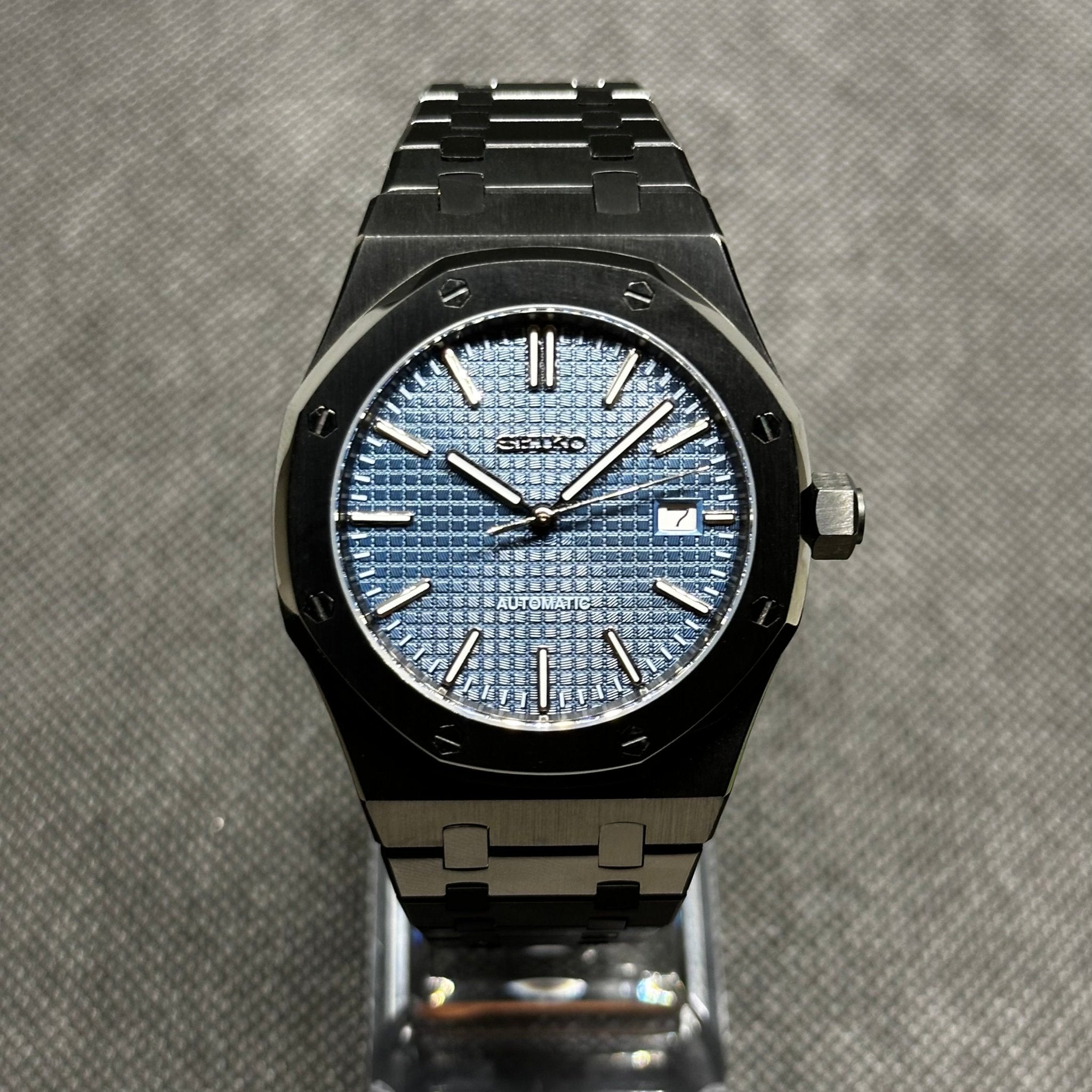 Royal Oak Mod "Black/Blue" Watch - Medford Mods - Blue - Black - Royal - Oak