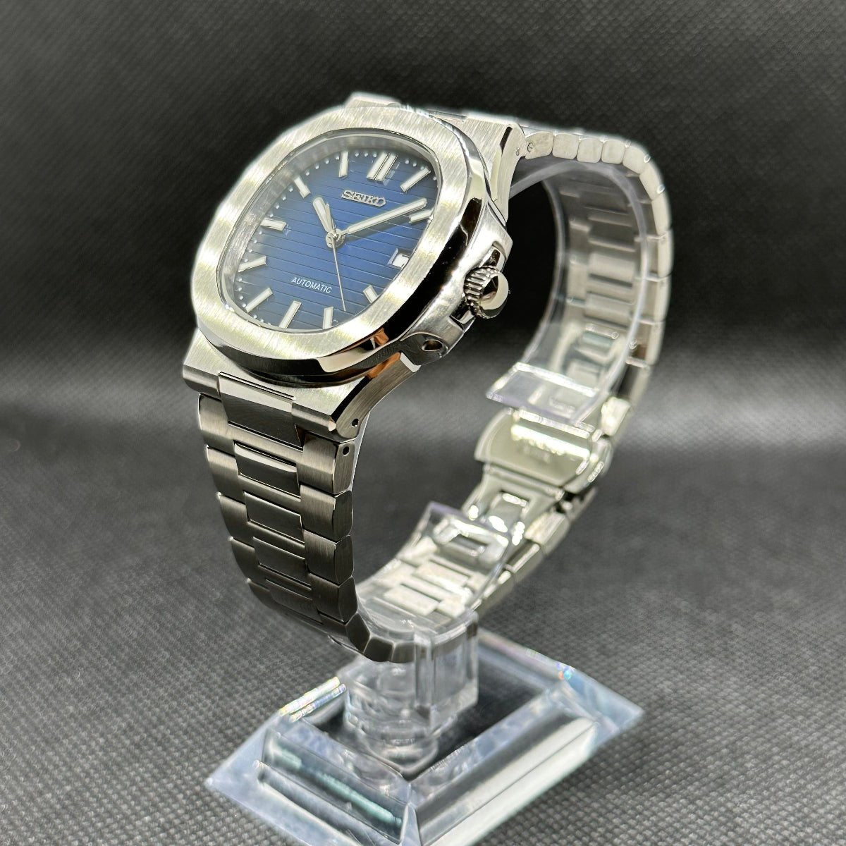 Nautilus Mod "Blue" Watch - Medford Mods