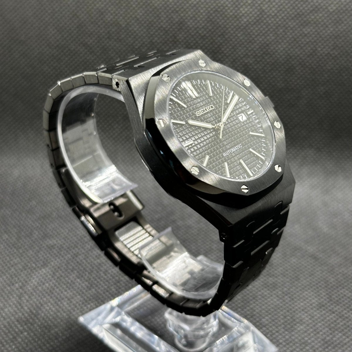 Royal Oak Mod "Black/Black" Watch - Medford Mods