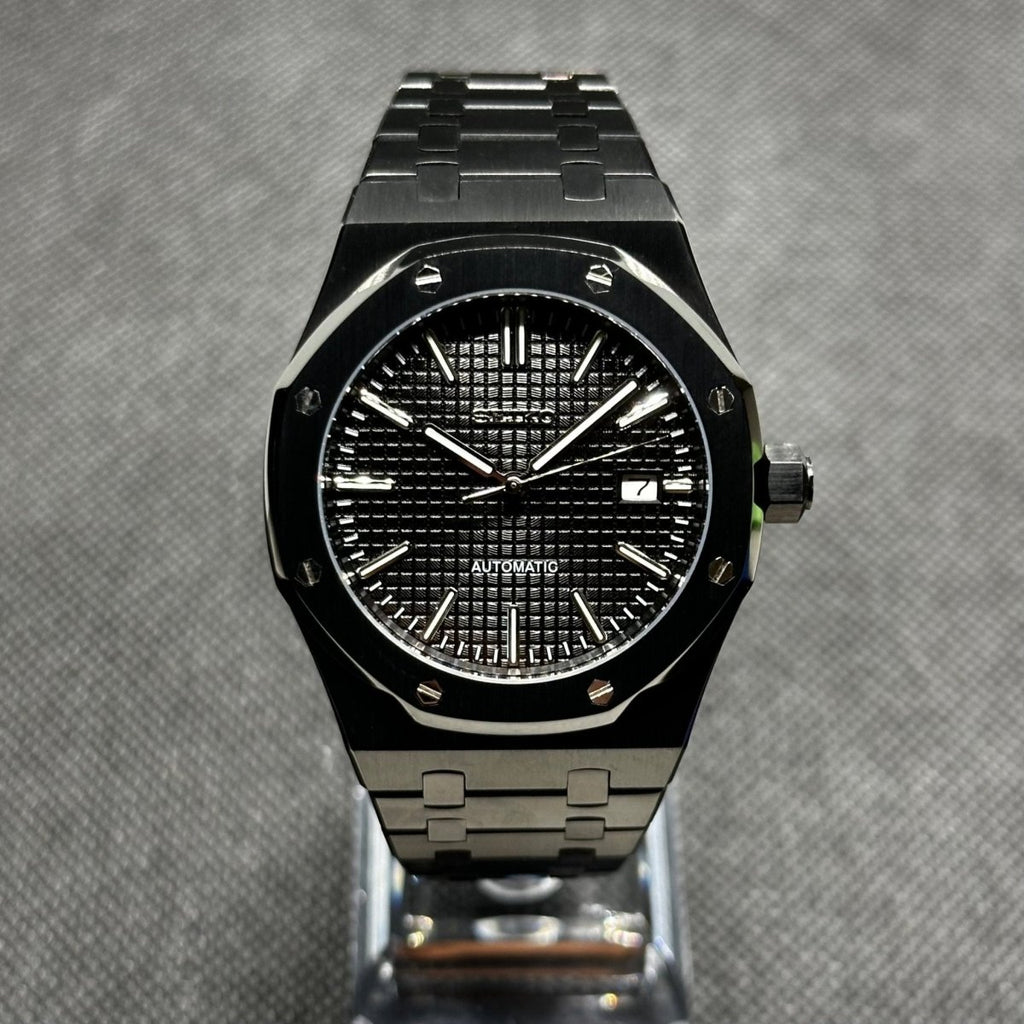 Royal Oak Mod "Black/Black" Watch - Medford Mods