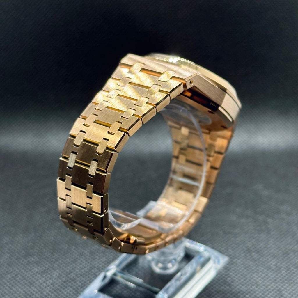 Royal Oak Mod "Rose Gold/White" Watch - Medford Mods