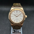 Royal Oak Mod "Rose Gold/White" Watch - Medford Mods