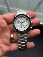 Speedmaster Mod "White" Chronograph Watch - Medford Mods